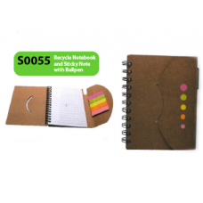 Recycle Noebook and Sticky Note with Ballpen
